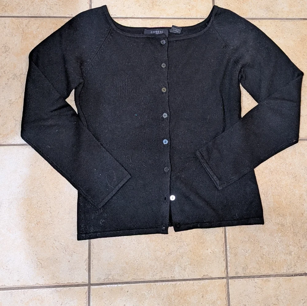 Vintage Express silk & cashmere cardigan - Picture 8 of 8